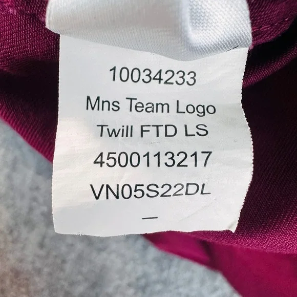 Ariat Men's XS Red Team Logo Twill Fitted Button Down Western Shirt Rodeo Cowboy - Picture 8 of 16